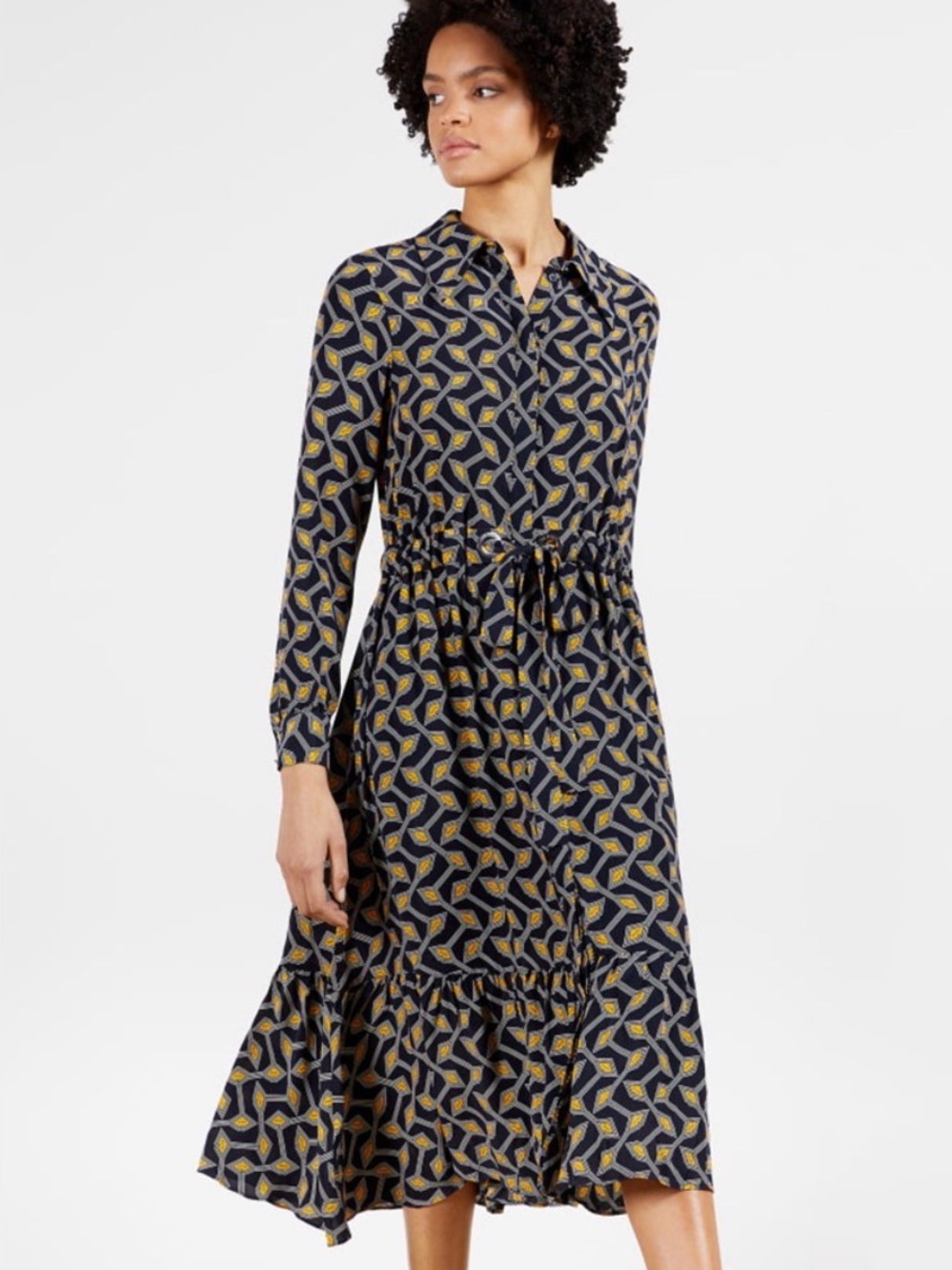 Ted Baker London Womens Kwalaa Modernity
Printed Long Sleeve Dress Sz 5 / US 12